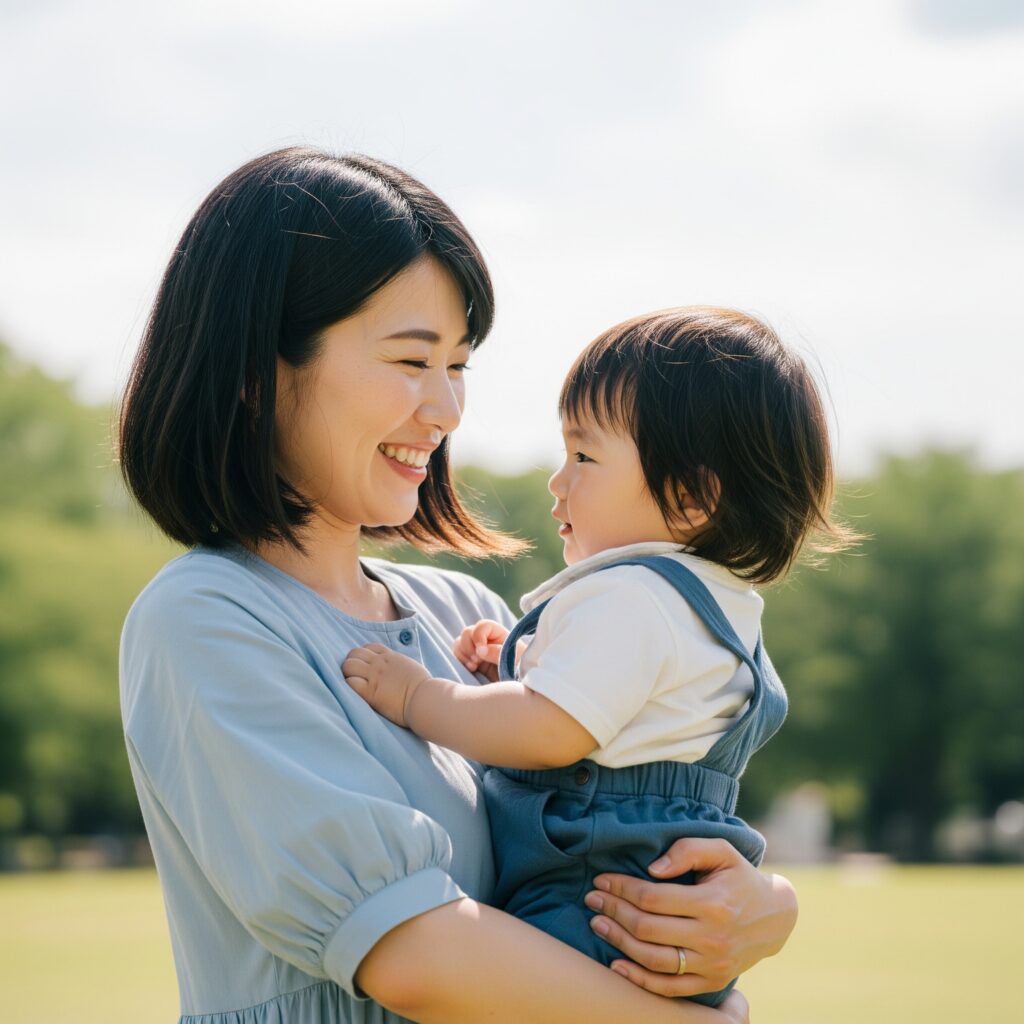 産後のダイエットにパーソナルトレーニングで成功し、充実した生活を送っているママ