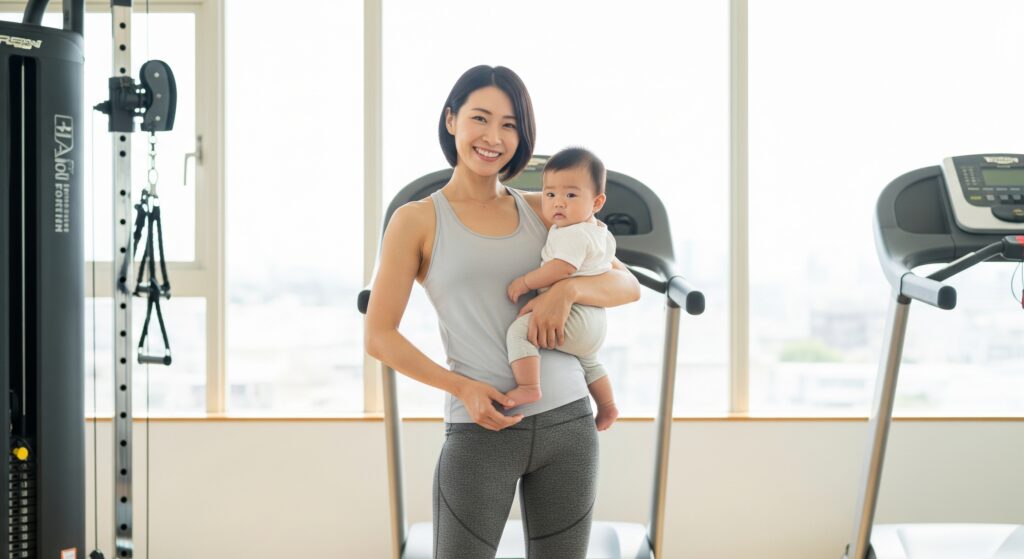 産後のダイエットのためにパーソナルジムに通い理想の姿を手に入れたママ