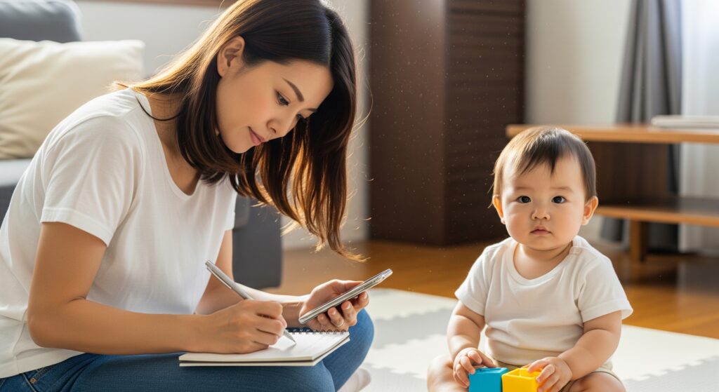 産後ママ向けのジムプログラムでダイエットを計画するママ