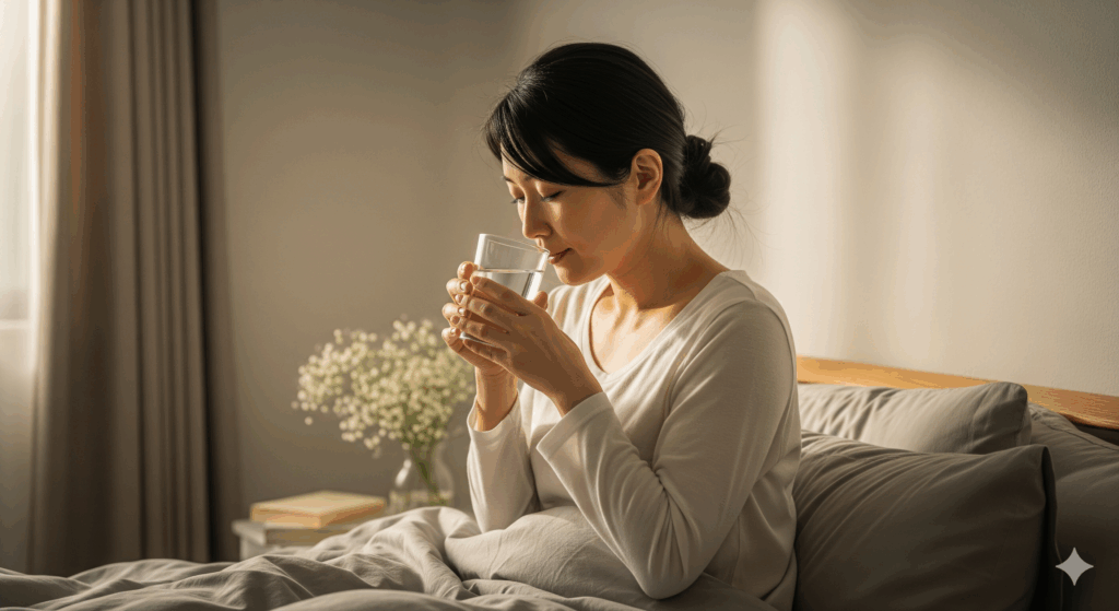 産後のダイエットでマイナス 10 キロを目指すママが、無理をせず休養を取りながら体調を整えている様子
