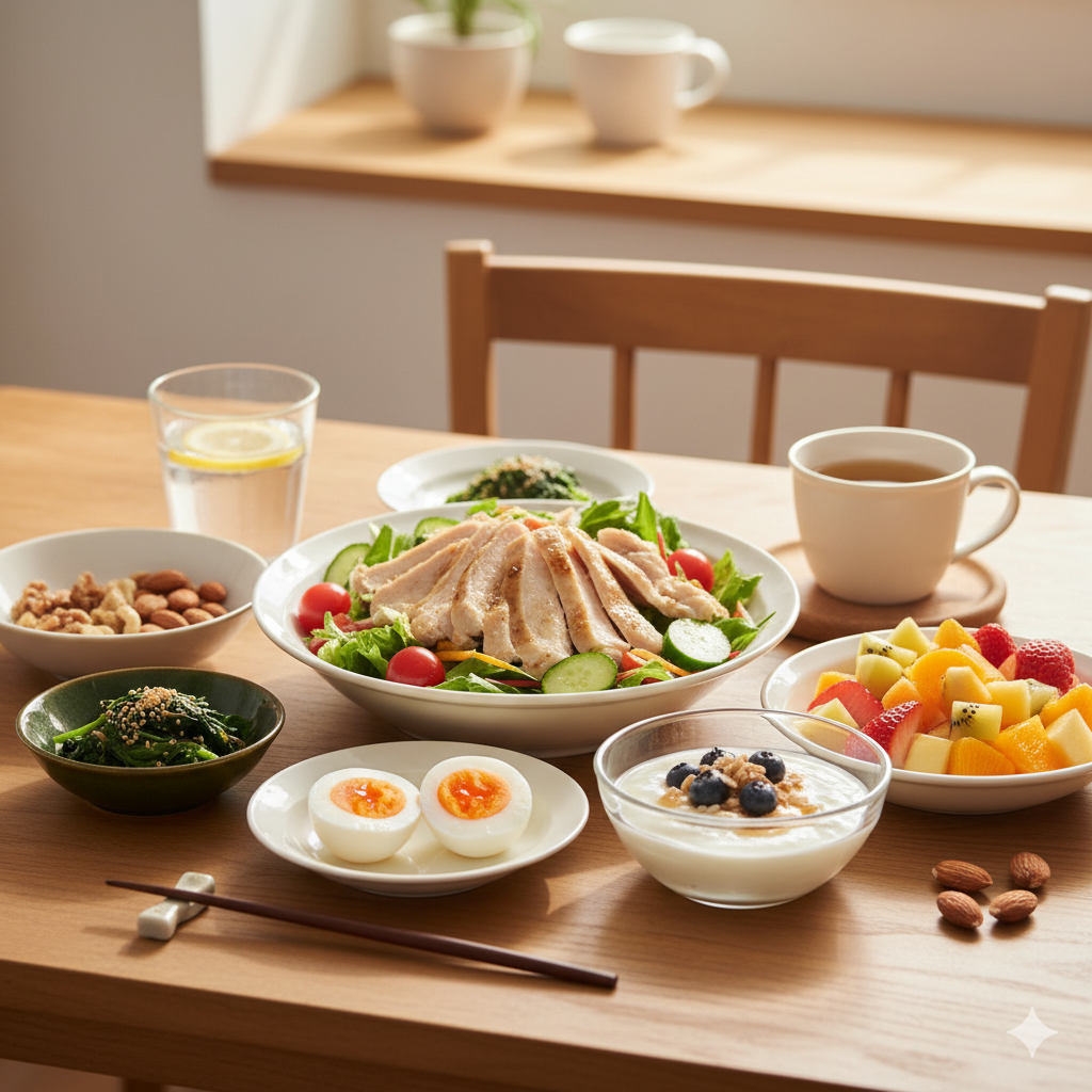 産後ママの体型戻しに役立つ栄養バランスの良い食事