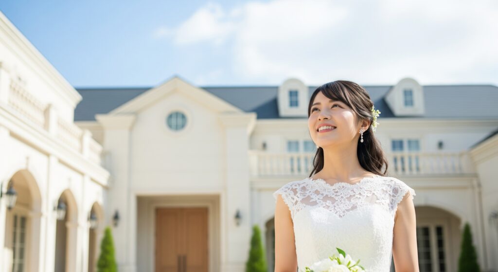 東京での結婚式にあたり、ダイエットに成功して理想の姿で当日を迎えた花嫁