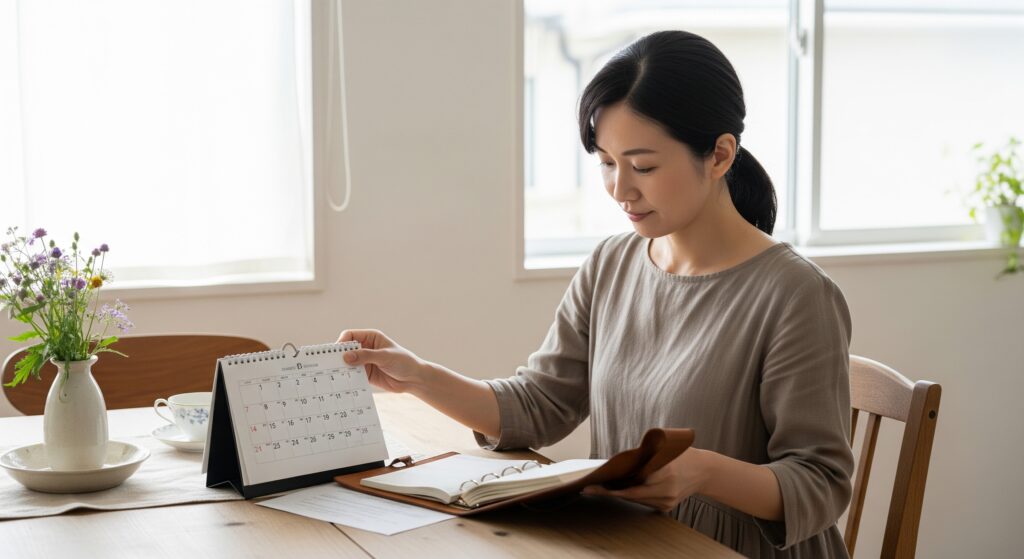 結婚式に向けてのダイエットのスケジュール計画を立てる花嫁