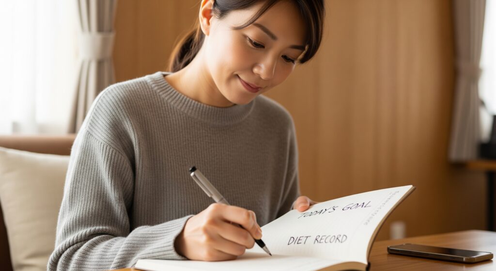 結婚式に向けてのダイエットの目標を立てる花嫁