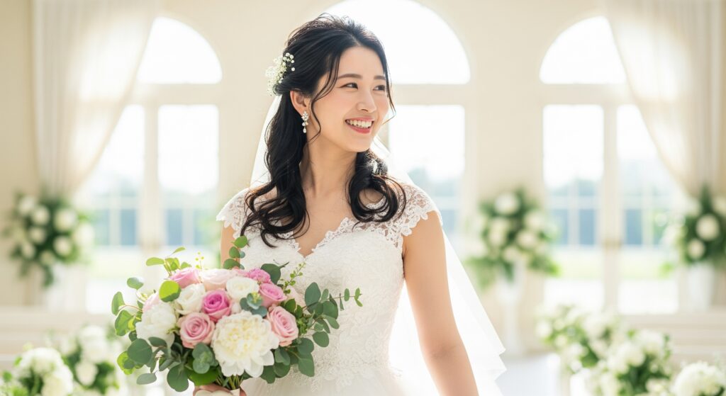 結婚式までに痩せたい花嫁が自宅トレーニングをして理想の姿を手に入れた様子