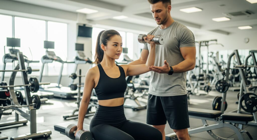 結婚式直前の追い込みダイエットのためにパーソナルに通う花嫁