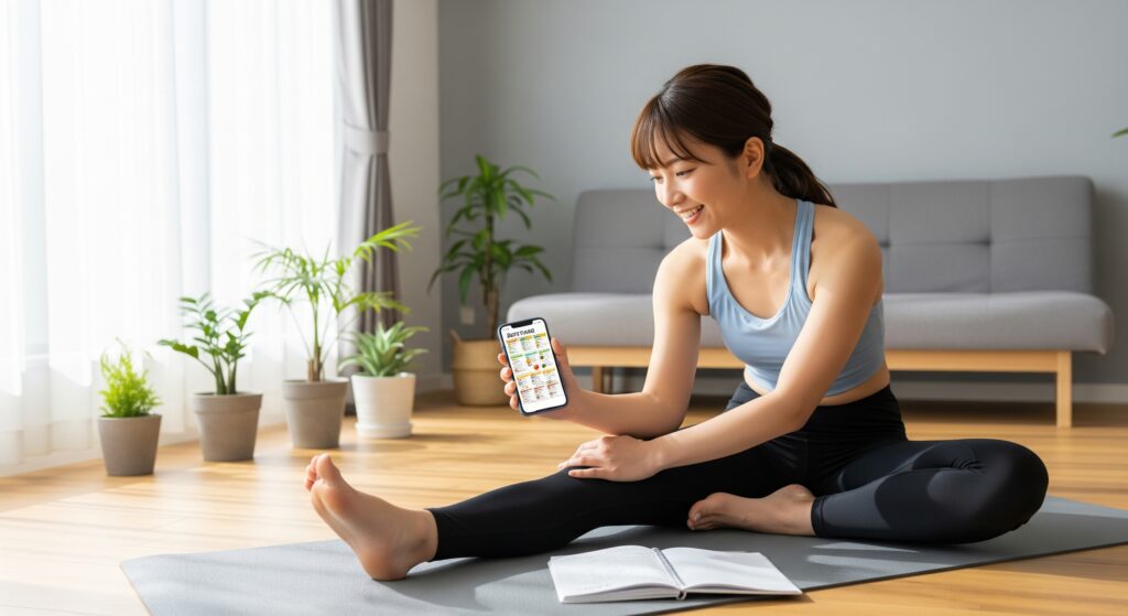 結婚式までのダイエットスケジュールを確認する花嫁