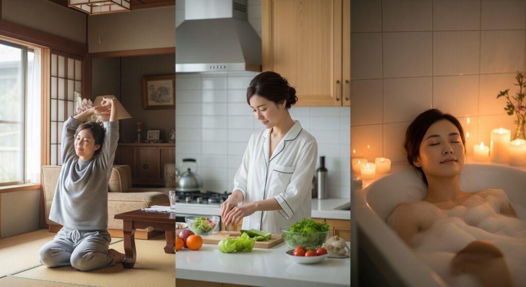 理想のウェディングドレスを着るために健康な生活習慣を送る女性