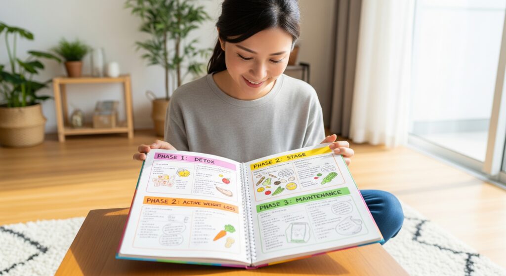 結婚式に向けての20kgのダイエット計画を見せる花嫁