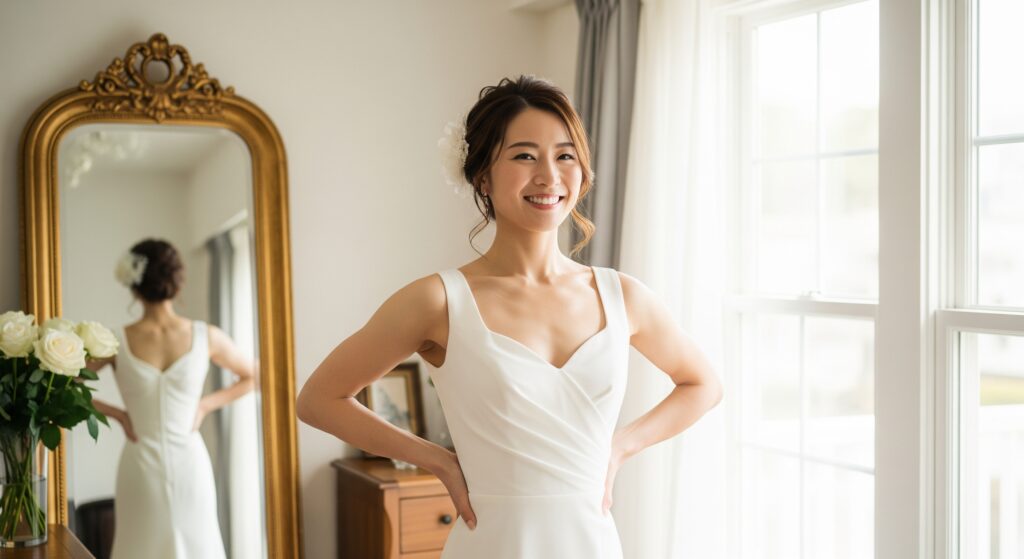 結婚式までの2週間を充実して過ごし、ダイエットに成功した花嫁