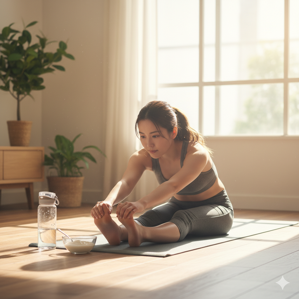 半年間のダイエット計画の中で最初の2か月で生活習慣を整え、基礎代謝を上げる準備をしている花嫁のイメージ