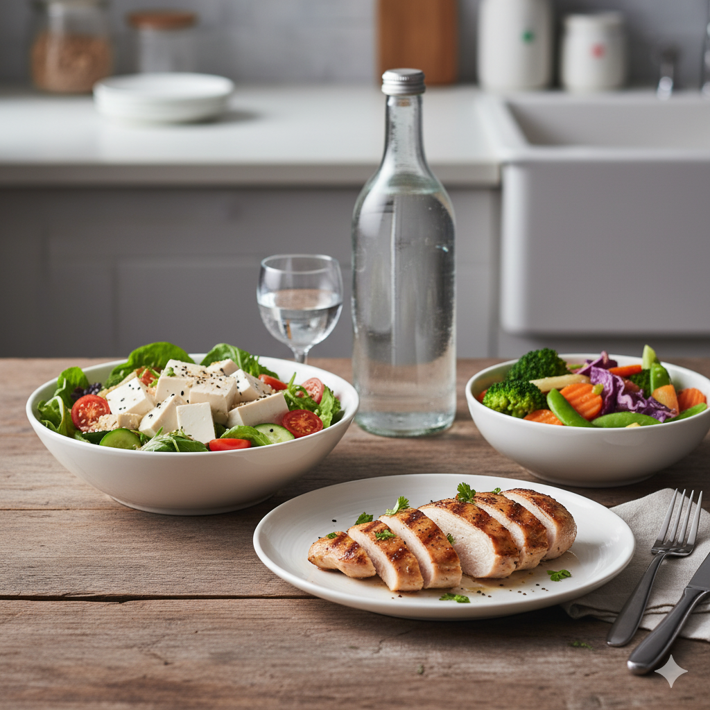 花嫁ダイエットに役立つ高タンパクでバランスの良い食事メニューのイメージ
