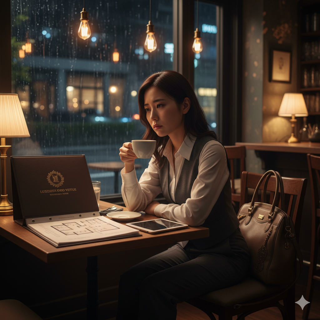 結婚式準備に疲れ果て、後悔の表情を浮かべる33歳の花嫁